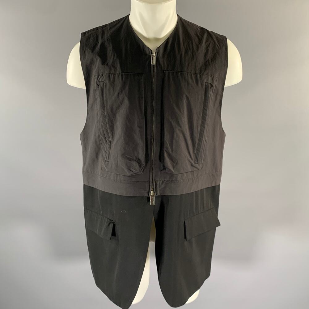 SISE Size S Black Wool Convertible Vest